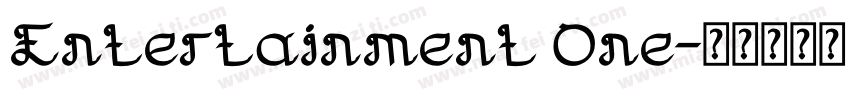 Entertainment One字体转换